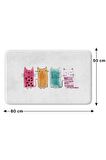 Sevimli Tasarımlı Mikrofiber Banyo Paspası, Kaymaz Taban, Makinede Yıkanabilir (50x80)