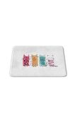 Sevimli Tasarımlı Mikrofiber Banyo Paspası, Kaymaz Taban, Makinede Yıkanabilir (50x80)