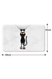 Sevimli Tasarımlı Mikrofiber 2'li Takım Banyo Paspası, Kaymaz Taban, Makinede Yıkanabilir (40x60_50x80)
