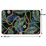 Monnhein  Mikrofiber Banyo Paspası, Kaymaz Taban, Makinede Yıkanabilir, Banyo Halısı (50x80)