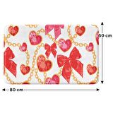 Monnhein  Mikrofiber Banyo Paspası, Kaymaz Taban, Makinede Yıkanabilir, Banyo Halısı (50x80)
