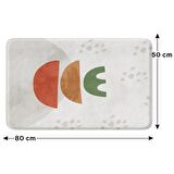 Monnhein  Mikrofiber Banyo Paspası, Kaymaz Taban, Makinede Yıkanabilir, Banyo Halısı (50x80)