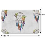 Monnhein  Mikrofiber Banyo Paspası, Kaymaz Taban, Makinede Yıkanabilir, Banyo Halısı (50x80)