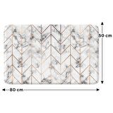 Monnhein  Mikrofiber Banyo Paspası, Kaymaz Taban, Makinede Yıkanabilir, Banyo Halısı (50x80)