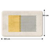 Monnhein  Mikrofiber Banyo Paspası, Kaymaz Taban, Makinede Yıkanabilir, Banyo Halısı (50x80)
