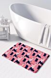 Monnhein  Mikrofiber Banyo Paspası, Kaymaz Taban, Makinede Yıkanabilir, Banyo Halısı (50x80)