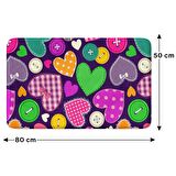 Monnhein  Mikrofiber Banyo Paspası, Kaymaz Taban, Makinede Yıkanabilir, Banyo Halısı (50x80)