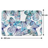 Monnhein  Mikrofiber Banyo Paspası, Kaymaz Taban, Makinede Yıkanabilir, Banyo Halısı (50x80)
