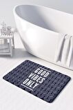 Monnhein  Mikrofiber Banyo Paspası, Kaymaz Taban, Makinede Yıkanabilir, Banyo Halısı