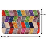 Monnhein  Mikrofiber Banyo Paspası, Kaymaz Taban, Makinede Yıkanabilir, Banyo Halısı (50x80)