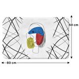 Monnhein  Mikrofiber Banyo Paspası, Kaymaz Taban, Makinede Yıkanabilir, Banyo Halısı (50x80)