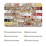 Monnhein  Mikrofiber Banyo Paspası, Kaymaz Taban, Makinede Yıkanabilir, Banyo Halısı