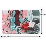 Monnhein  Mikrofiber Banyo Paspası, Kaymaz Taban, Makinede Yıkanabilir, Banyo Halısı (50x80)