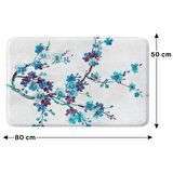 Monnhein  Mikrofiber Banyo Paspası, Kaymaz Taban, Makinede Yıkanabilir, Banyo Halısı (50x80)