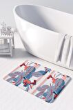Monnhein  Mikrofiber Banyo Paspası, Kaymaz Taban, Makinede Yıkanabilir, Banyo Halısı