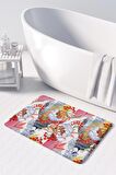 Monnhein  Mikrofiber Banyo Paspası, Kaymaz Taban, Makinede Yıkanabilir, Banyo Halısı (50x80)