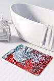Monnhein  Mikrofiber Banyo Paspası, Kaymaz Taban, Makinede Yıkanabilir, Banyo Halısı