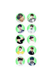 10 Adet BTS Jungkook Rozet Seti