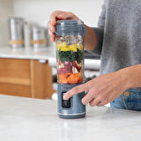 Ninja Blast taşınabilir mikser / blender / Smoothie makinesi, 530 ml bardak, sızdırmaz kapak, güçlü mini blender, kablosuz ve şarj edilebilir, buz ve meyve parçalayabilir, mavi, BC151EUNV