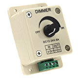 DC Dimmer 12V-24V LED Ayarlayıcı 5050 3528 LED Şerit için Manuel LED Dimmer 12-24V 8A Dc Dimmer