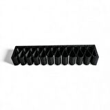 11 Kablo Kapasiteli Masa Kenarı Düzenleyici/Kablo Tutucu – 2’li Set (Siyah-Beyaz)