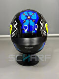 WOSEN Ws-202 Güneş Vizörlü Çene Açılır Kask B1 (Şeffaf Vizörlü)