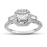 0.63 Ct Baget Pırlanta Yüzük B12