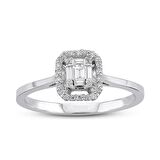 0.15 Ct Baget Pırlanta Yüzük B15