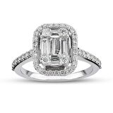 0.72 Ct Baget Pırlanta Yüzük B17