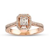 0.32 Ct Baget Pırlanta Yüzük B18