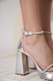 Blaire Kadın Gümüş Topuklu Sandalet