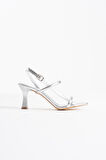 Monya Kadın Gümüş Topuklu Sandalet