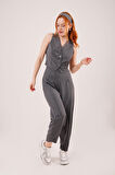 Havuç Kesim Gri Pantolon