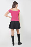 ALEXANDERGARDI CARMEN YAKA CROP T-SHİRT (B22-39100)