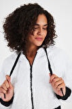 ALEXANDERGARDI KAPÜŞONLU POLAR CROP HIRKA (B23-36302-EKRU)