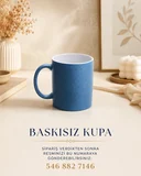 Mavi Simli Kişiye Özel Baskılı Kupa