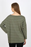 ALEXANDERGARDI ÇİZGİLİ SALAŞ SWEATSHİRT (B21-30602)