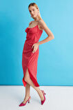 ALEXANDERGARDİ İNCE ASKILI POPLİN ELBİSE (B22-23200)