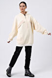 ALEXANDERGARDI SÜS CEPLİ OVERSİZE SWEATSHIRT (B22-398A)