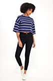 ALEXANDERGARDI ÇİZGİLİ CROP T-SHİRT (B23-00151)