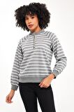 ALEXANDERGARDI DÜĞMELİ REGLAN KOL SWEATSHİRT (B23-00164)