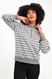 ALEXANDERGARDI DÜĞMELİ REGLAN KOL SWEATSHİRT (B23-00164)