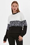 ALEXANDERGARDI LEOPAR DESENLİ SWEATSHİRT (B23-26500)