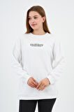 İÇİ POLARLI BASKI DETAYLI SWEATSHIRT (B23-37401)