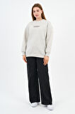 İÇİ POLARLI BASKI DETAYLI SWEATSHIRT (B23-37401)