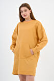Kadın Kanguru Cepli Oversize Tunik (B24-00225)