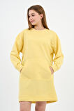 Kadın Kanguru Cepli Oversize Tunik (B24-00225)