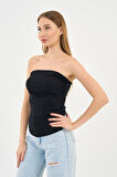 Alexandergardi Yırtmaçlı Straplez Bluz (B24-00226)