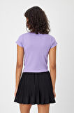 ALEXANDERGARDI U YAKA SLİM FİT CROP T-SHİRT (B24-0096)