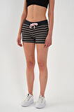 ALEXANDERGARDI Cepli Çizgili Mini Kadın Şort